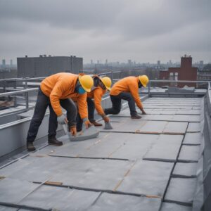 Монтаж плоской кровли